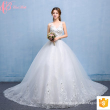 Alibaba Sexy Lace Applique Lange Schwanz V Neck Brautkleid Philippinen